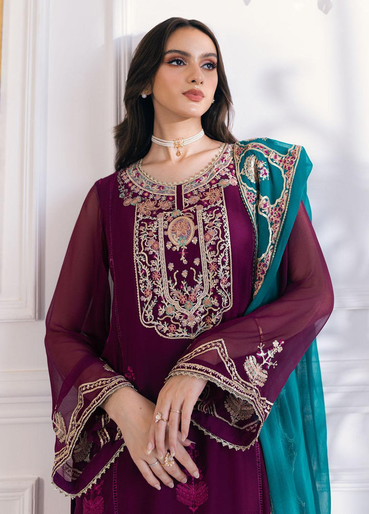 Sahane Pret Embroidered Chiffon 3 Piece Suit D-1005 Anastasia