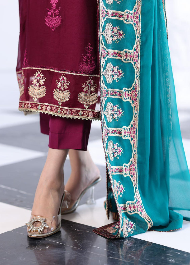 Sahane Pret Embroidered Chiffon 3 Piece Suit D-1005 Anastasia