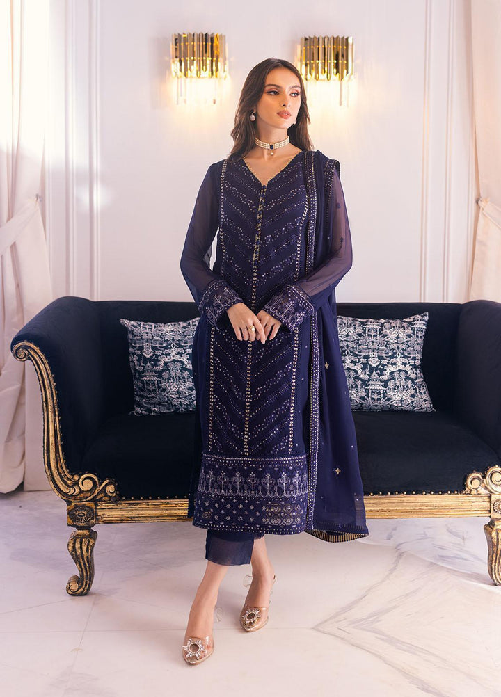 Ella By Sahane Embroidered Chiffon Suits Unstitched 3 Piece SNE23EL SAH-1010 Leila - Formal Collection