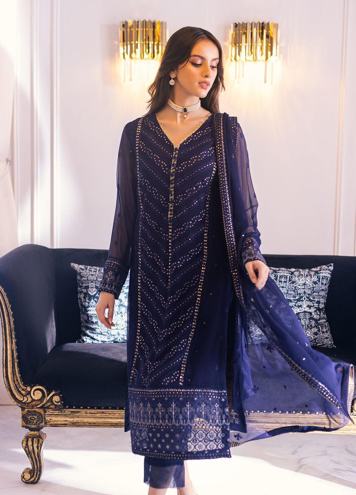 Sahane Pret Embroidered Chiffon 3 Piece Suit D-1010 Leila