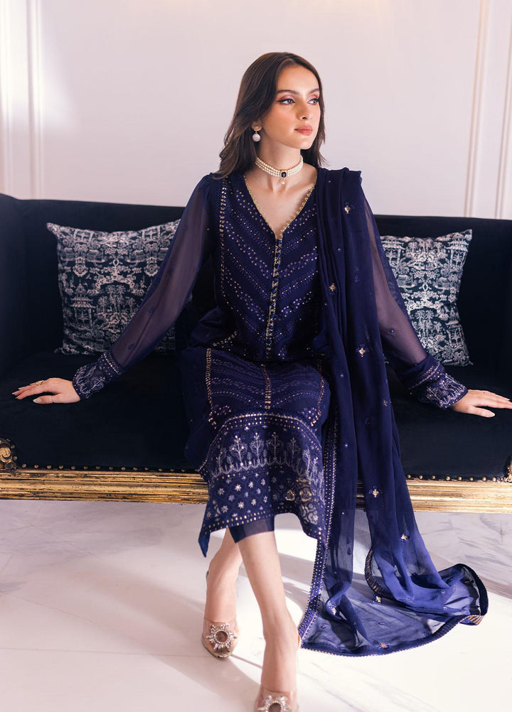 Sahane Pret Embroidered Chiffon 3 Piece Suit D-1010 Leila