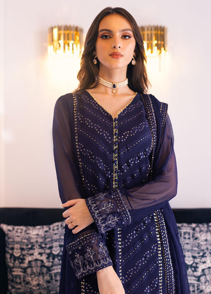Sahane Pret Embroidered Chiffon 3 Piece Suit D-1010 Leila