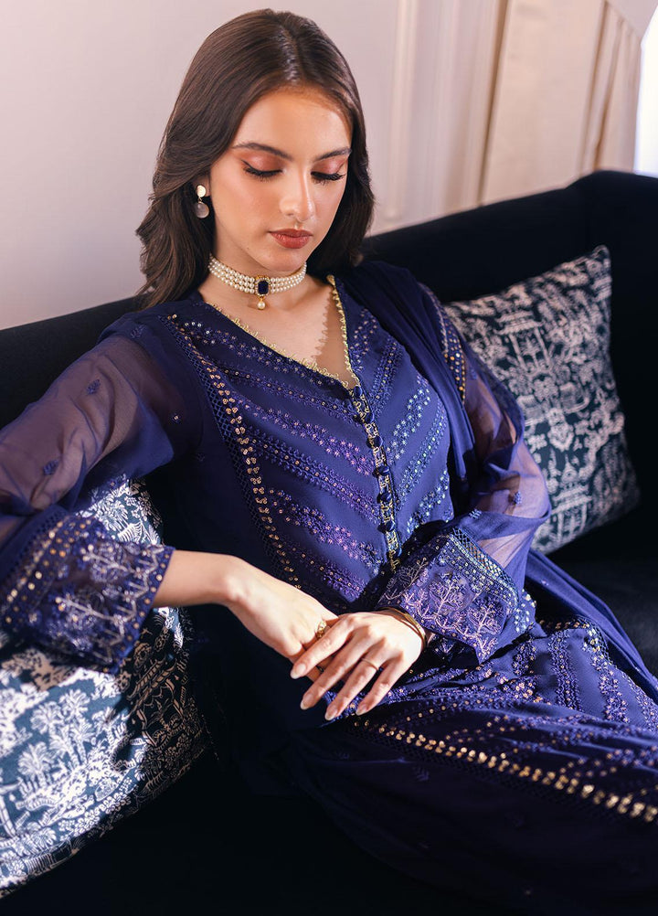 Ella By Sahane Embroidered Chiffon Suits Unstitched 3 Piece SNE23EL SAH-1010 Leila - Formal Collection