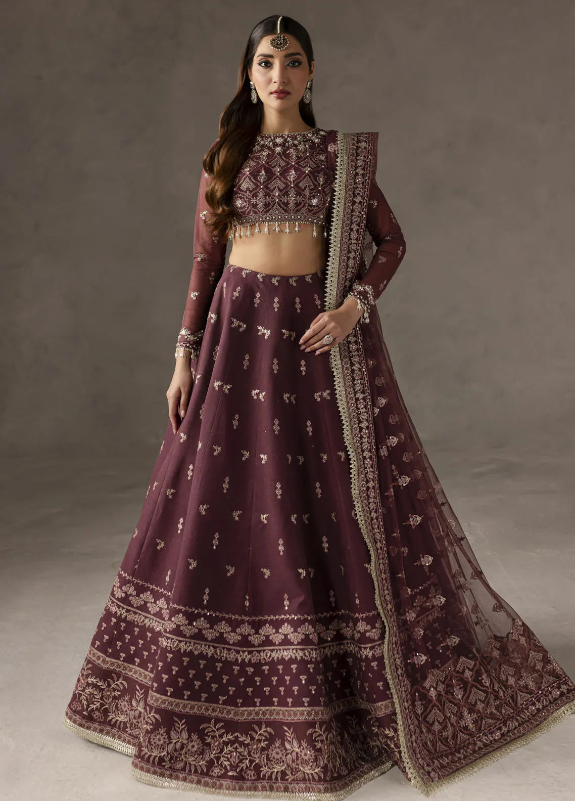 Amoris by Imran Ramzan Embroidered Organza 3 Piece Suit Couronne de Perles - Wedding Collection