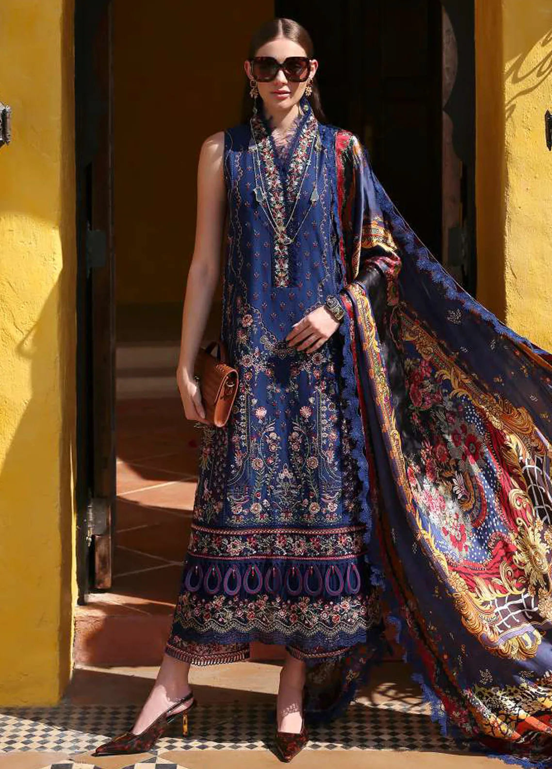 Mayal By Kanwal Malik Embroidered Lawn Suit Unstitched 3 Piece KM24L Siham - Summer Collection
