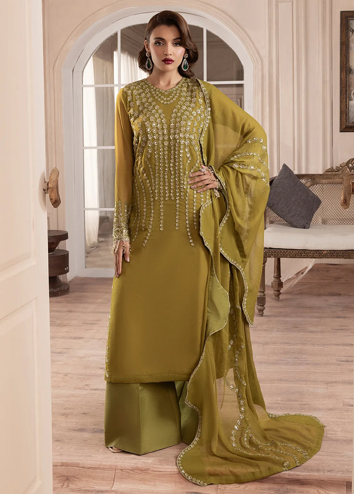 Elyssa by Sahane Embroidered Chiffon Suits Unstitched 3 Piece SNE25EL CT-19001 Eve - Formal Collection