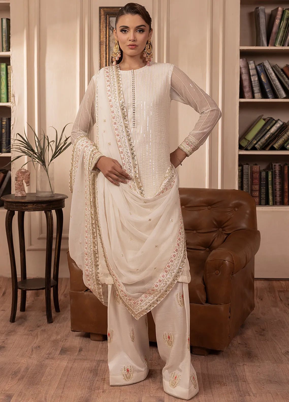 Sahane Embroidered Raw Silk Suits Unstitched 3 Piece SNE24TG TSG-05 Abyss - Festive Collection