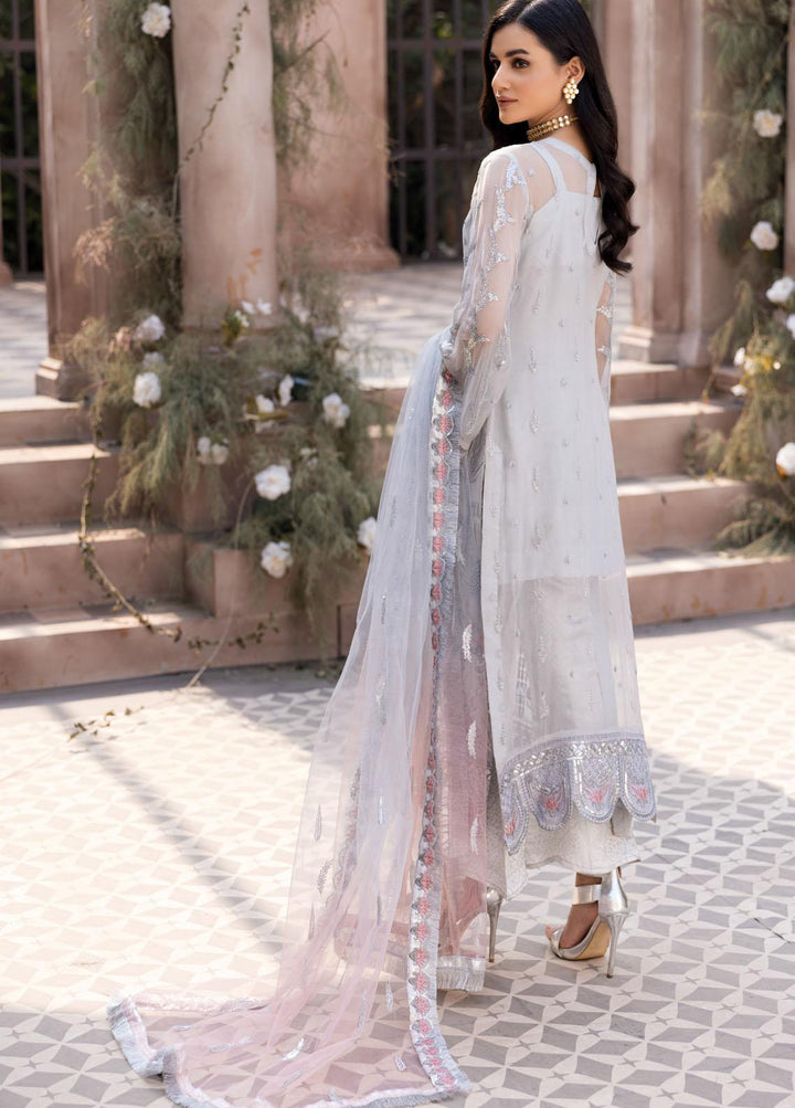 Le Festa By Emaan Adeel Embroidered Chiffon Suits Unstitched 3 Piece EA21-FP3 LR-04 - Premium Collection