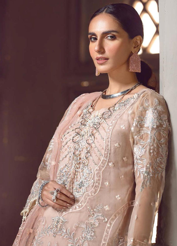 Le Festa By Emaan Adeel Embroidered Organza Suits Unstitched 3 Piece EA23-P6 LF-702 - Premium Collection