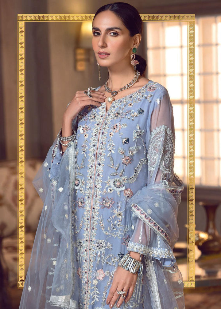 Le Festa By Emaan Adeel Embroidered Chiffon Suits Unstitched 3 Piece EA23-P6 LF-707 - Premium Collection