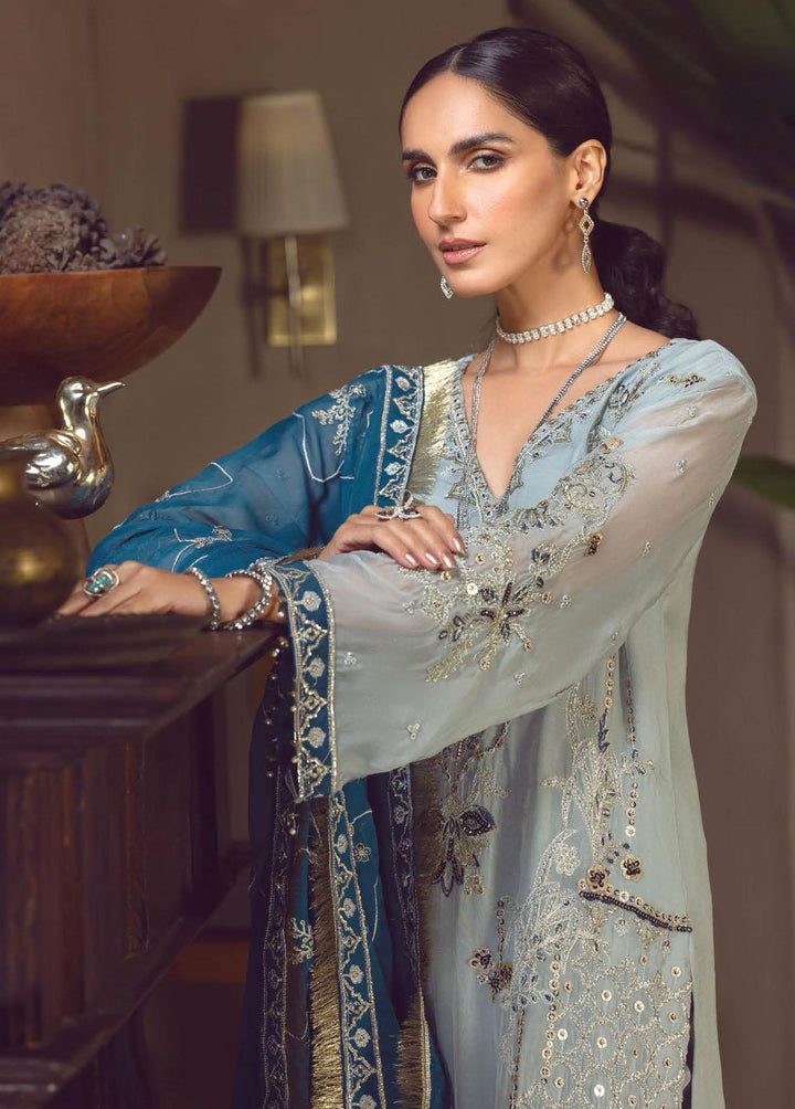 Le Festa By Emaan Adeel Embroidered Chiffon Suits Unstitched 3 Piece EA23-P6 LF-709 - Premium Collection