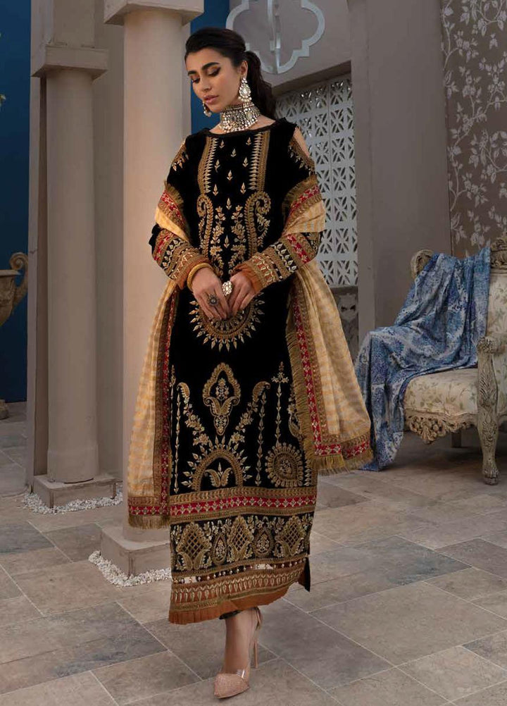 Emaan Adeel Embroidered Velvet Suits Unstitched 3 Piece EA21MM MK-03 - Winter Collection
