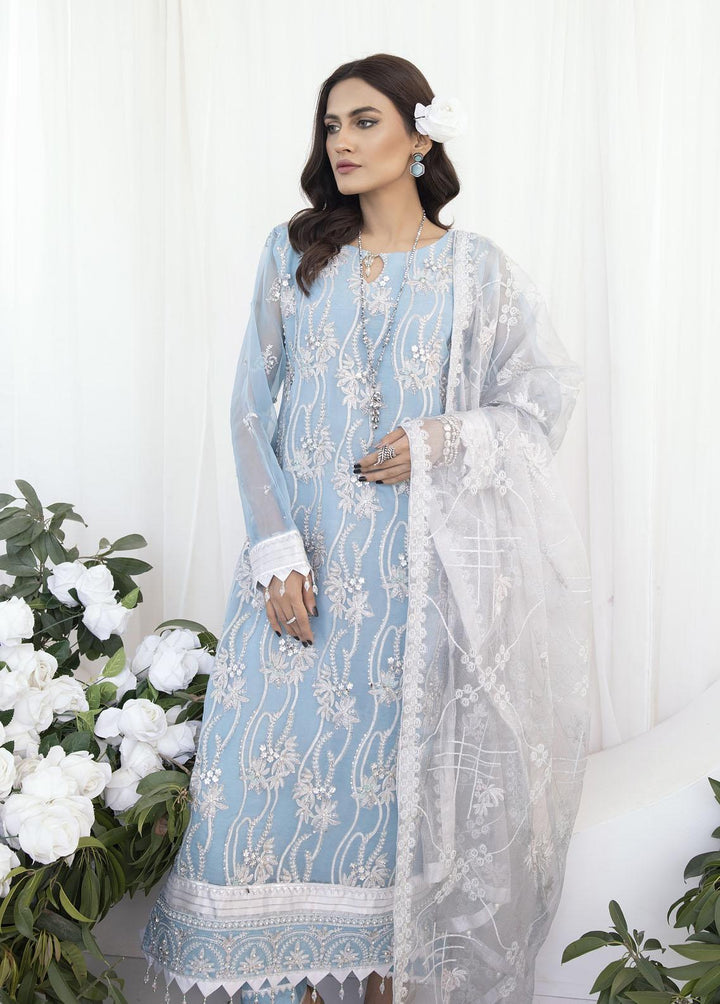 Emaan Adeel Embroidered Organza Suits Unstitched 3 Piece EA23OE AL-01 - Exclusive Collection
