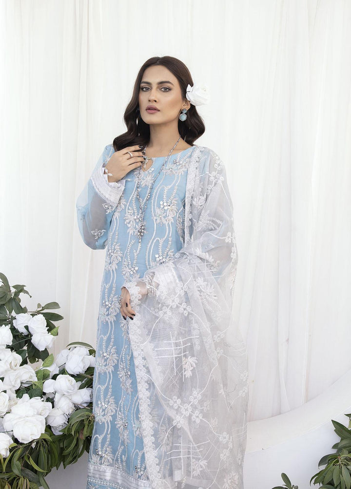 Emaan Adeel Embroidered Organza Suits Unstitched 3 Piece EA23OE AL-01 - Exclusive Collection