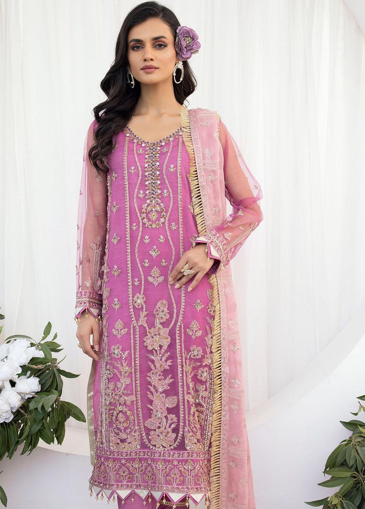 Emaan Adeel Embroidered Net Suits Unstitched 3 Piece EA23OE AL-02 - Exclusive Collection
