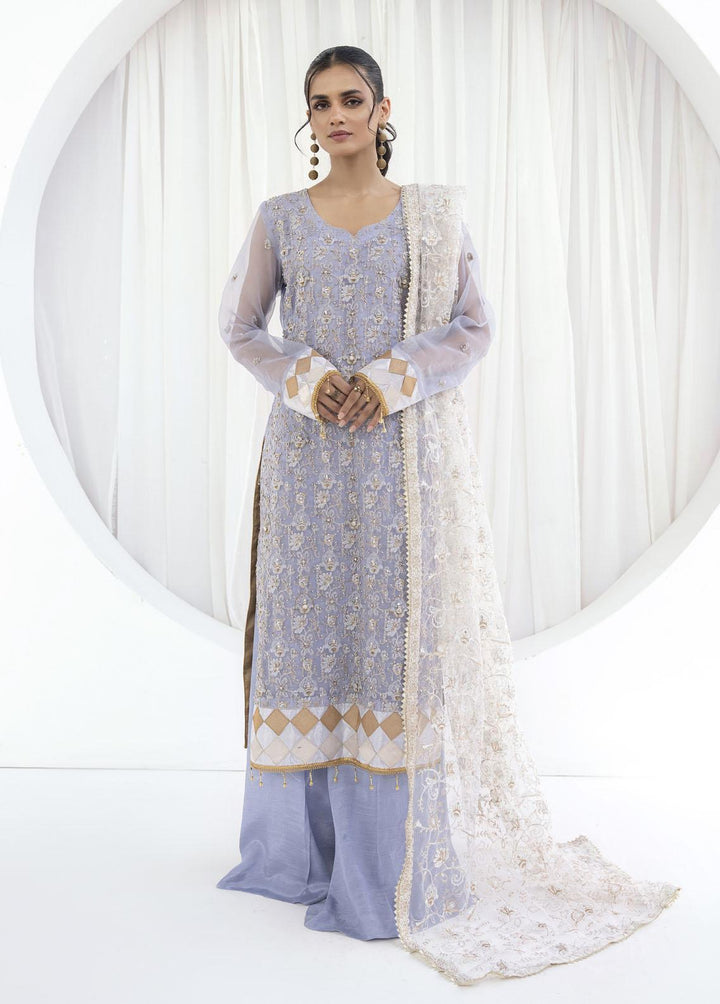 Emaan Adeel Embroidered Organza Suits Unstitched 3 Piece EA23OE AL-05 - Exclusive Collection