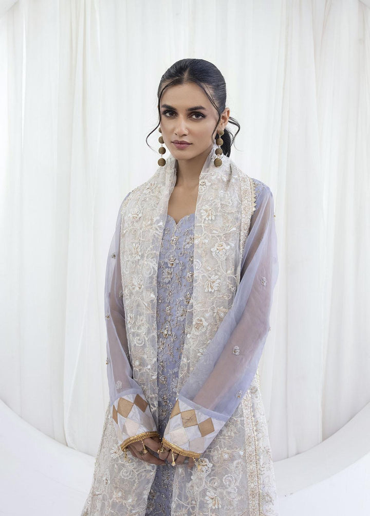Emaan Adeel Embroidered Organza Suits Unstitched 3 Piece EA23OE AL-05 - Exclusive Collection