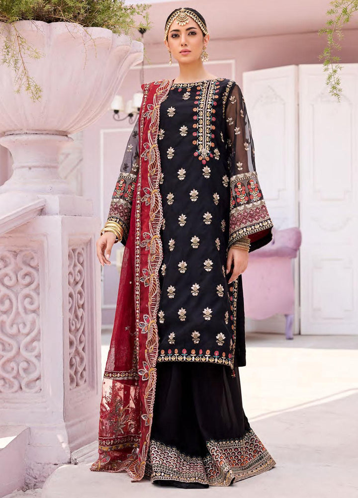 Emaan Adeel Embroidered Organza Suits Unstitched 3 Piece EA23FE FT-06 - Luxury Festive Collection