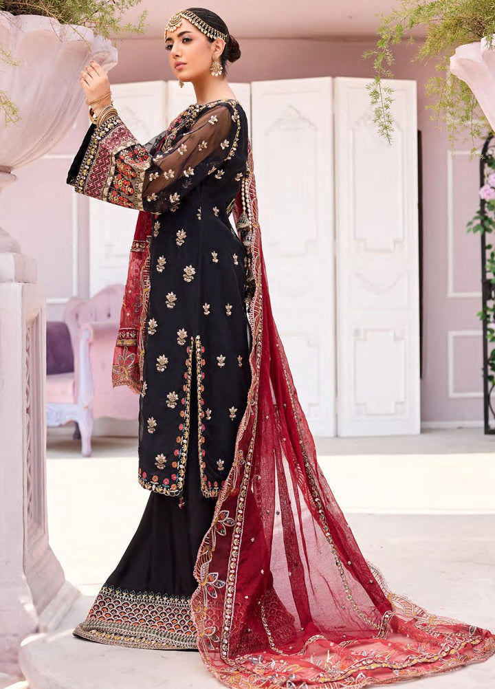 Emaan Adeel Embroidered Organza Suits Unstitched 3 Piece EA23FE FT-06 - Luxury Festive Collection