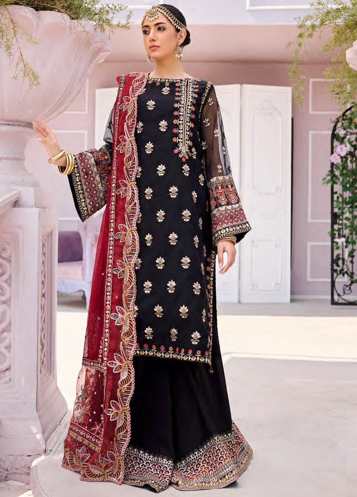 Emaan Adeel Embroidered Organza Suits Unstitched 3 Piece EA23FE FT-06 - Luxury Festive Collection