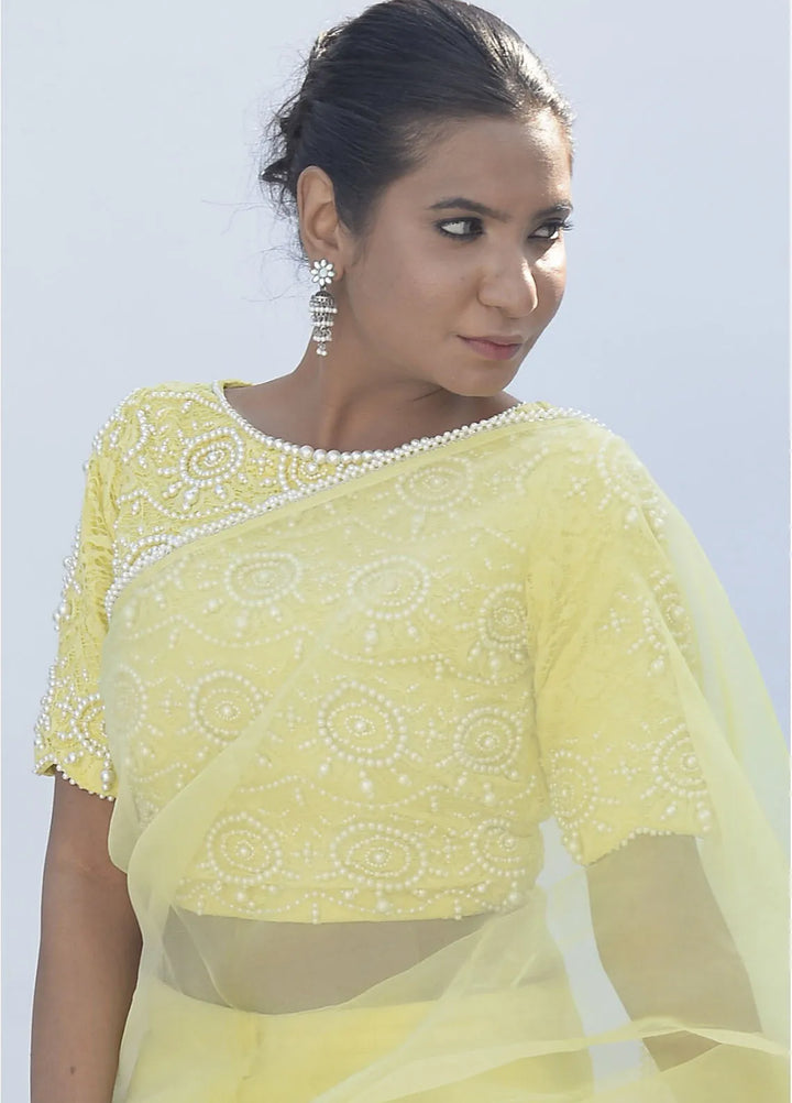 Eman Butt Pret Embriodered organza Saree Nisha