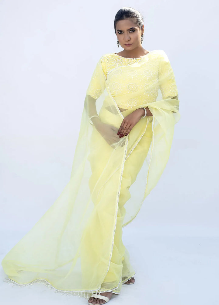 Eman Butt Pret Embriodered organza Saree Nisha