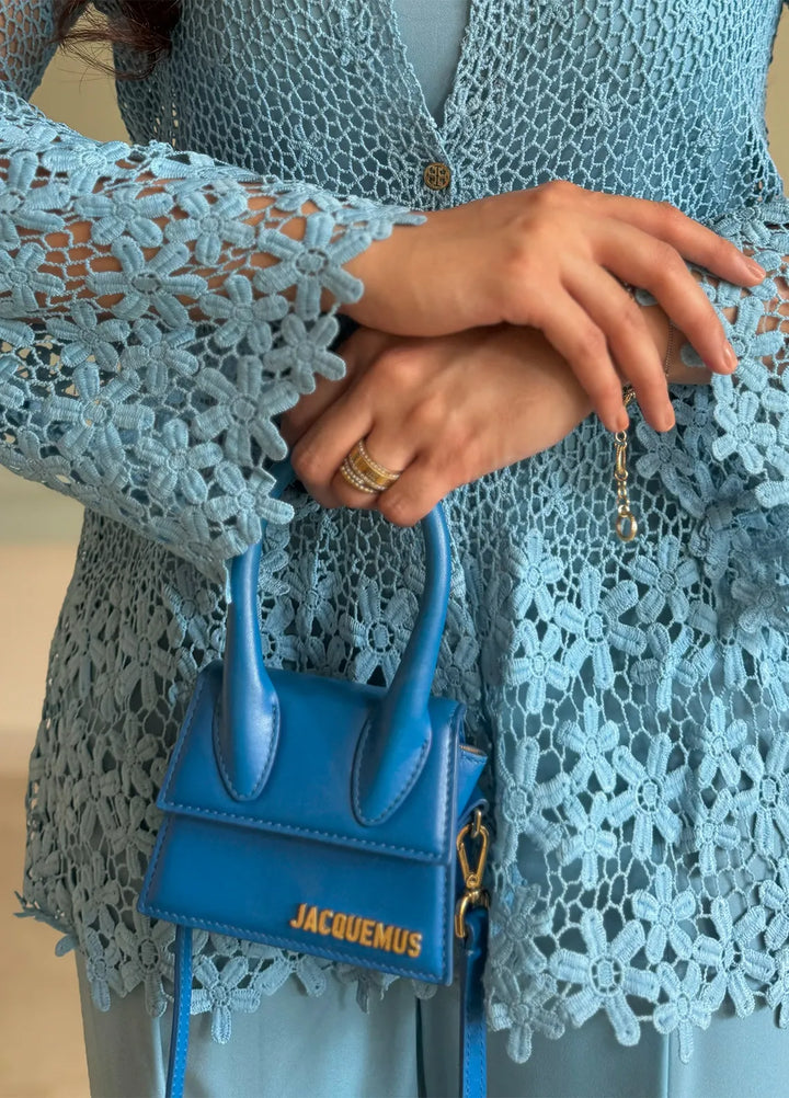 Eman Butt Pret Embroidered Crochet net 2 Piece Suit Zel