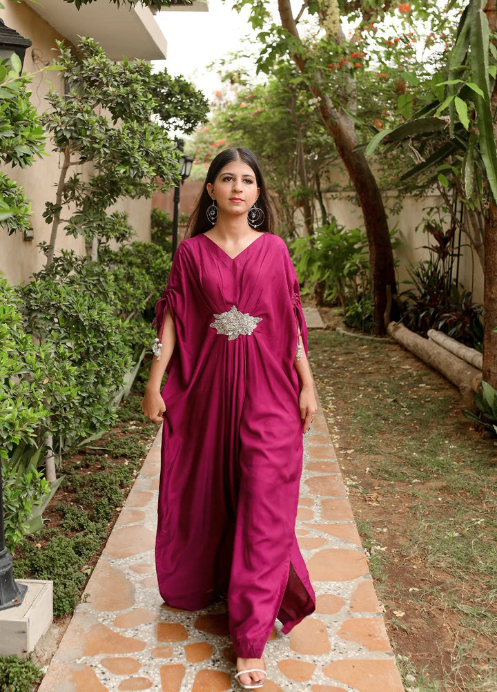 Eman Butt Pret Embroidered Raw Silk Kaftan Lamya