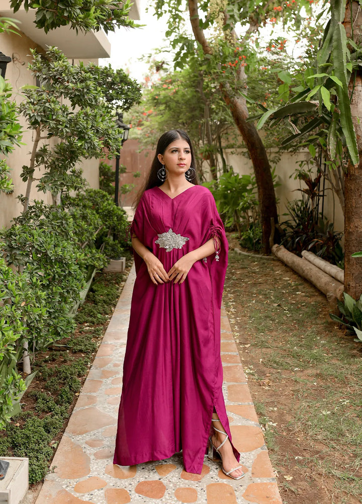 Eman Butt Pret Embroidered Raw Silk Kaftan Lamya