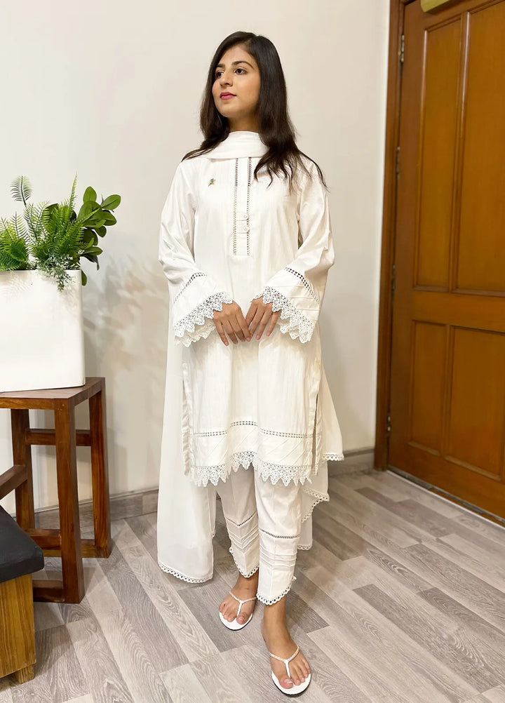 Eman Butt Pret Solid Cotton 3 Piece Suit Aira