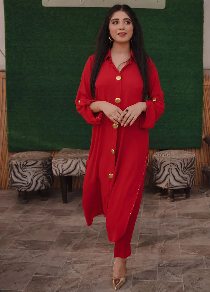 Eman Butt Pret Solid Georgette 2 Piece Suit Eliza