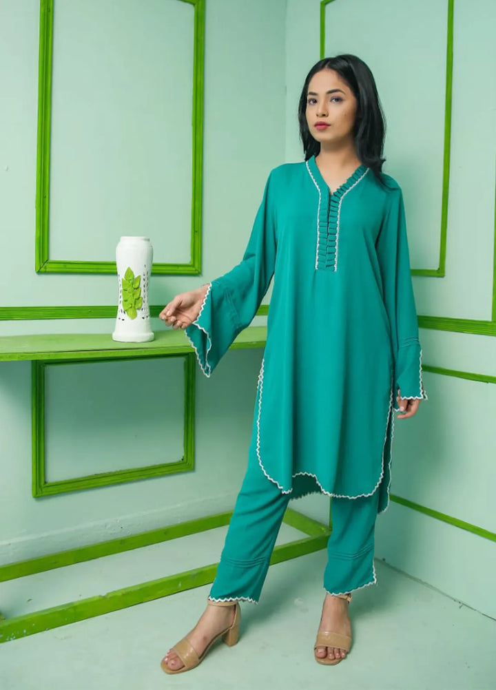 Eman Butt Pret Solid Georgette 2 Piece Suit Kyra