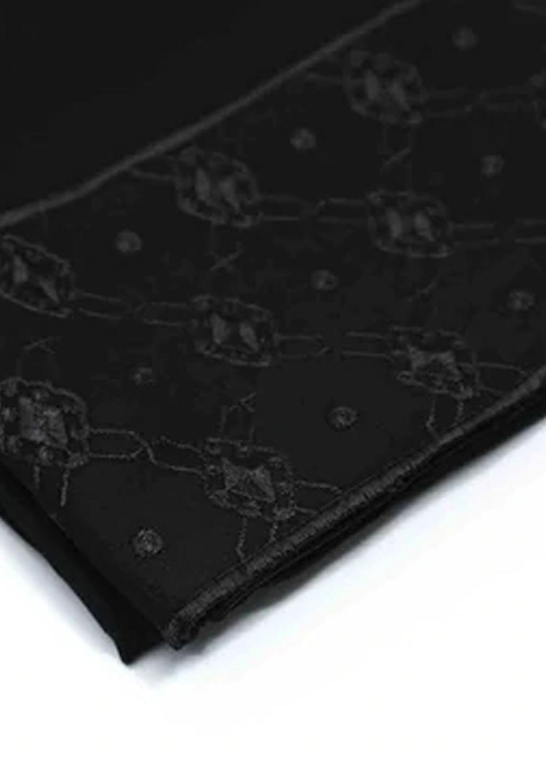Abaya pk Embroidered Chiffon Chadar ABA22EC BLACK DELICATE - Embroidered Chadar