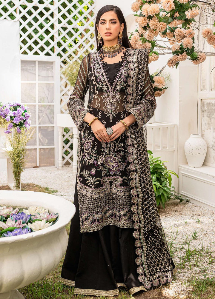 A'La Mode By Gisele Embroidered Chiffon Suits Unstitched 3 Piece GL22A Emory - Luxury Collection