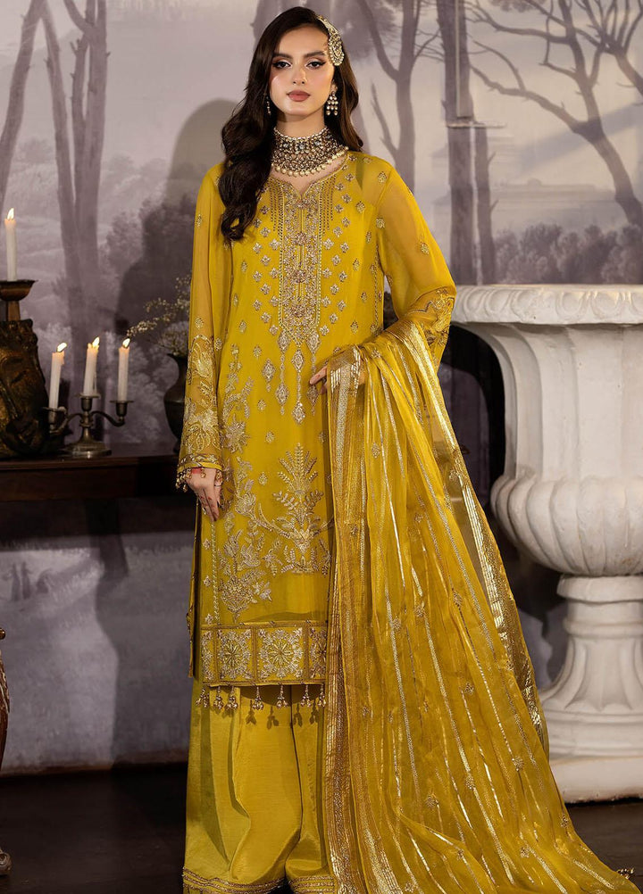 Enliven Majestic By Imrozia Premium Embroidered Chiffon Suits Unstitched 3 Piece IMP24EL M-61 Isabella - Formal Collection