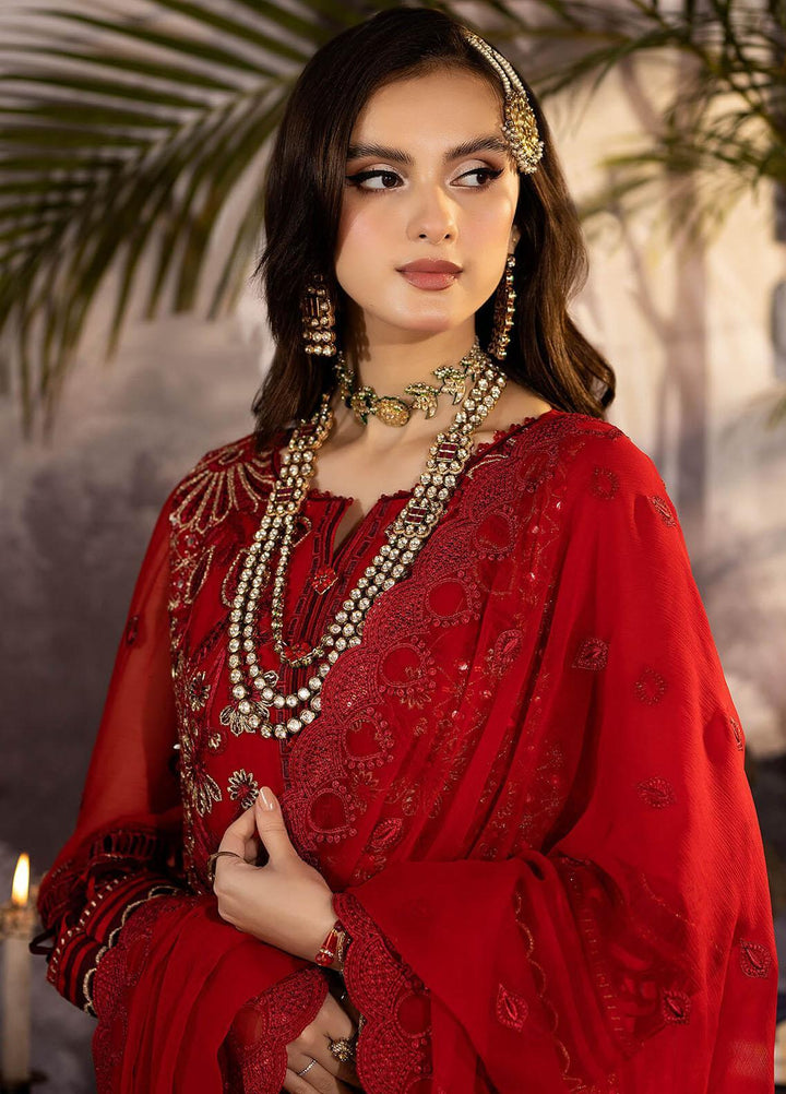 Enliven Majestic By Imrozia Premium Embroidered Chiffon Suits Unstitched 3 Piece IMP24EL M-68 Liliana - Formal Collection