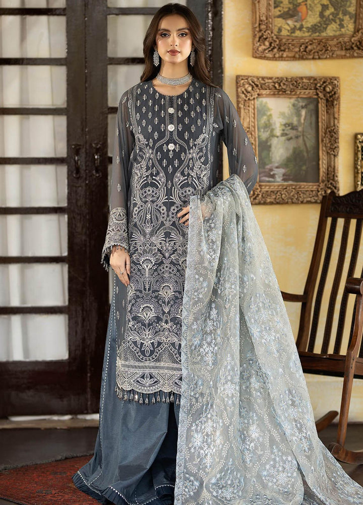 Enliven Majestic By Imrozia Premium Embroidered Chiffon Suits Unstitched 3 Piece IMP24EL M-70 Soleil - Formal Collection