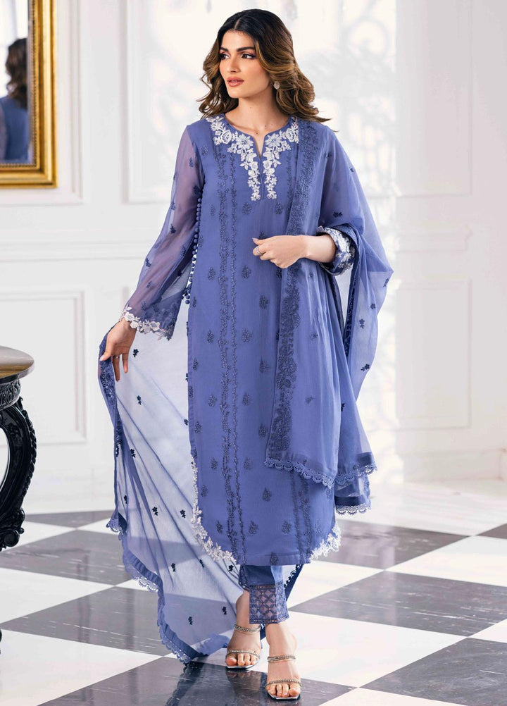 Ensembles By Azure Embroidered Chiffon Suits Unstitched 4 Piece AZU23ESE3 Gradiant-Galore - Festive Collection