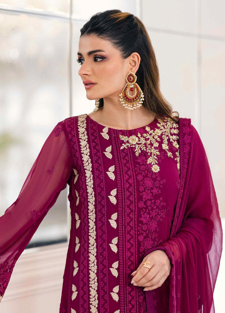 Ensembles By Azure Embroidered Chiffon Suits Unstitched 4 Piece AZU23ESE3 Glooming-Dive  - Festive Collection