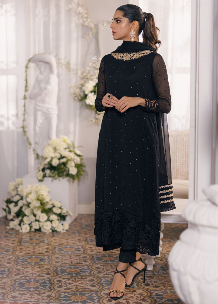 Ensembles by Azure Embroidered Chiffon Suits Unstitched 3 Piece AZU24EF ES-047 Midnight Glow - Festive Collection