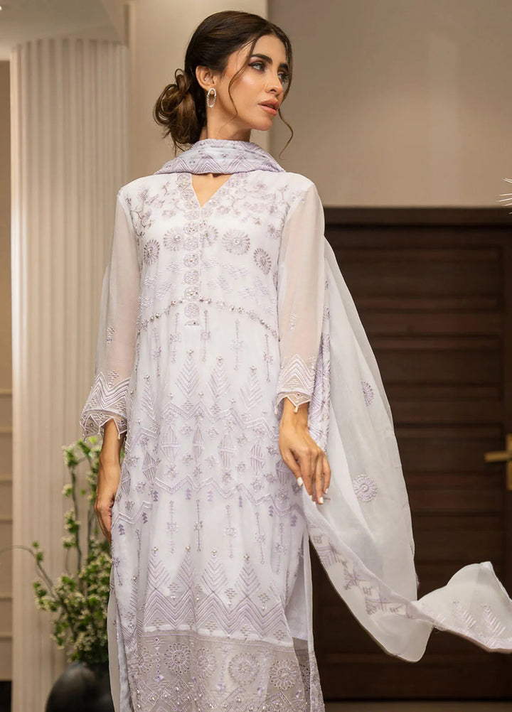 Ensembles by Zouj Embroidered Chiffon Suit Unstitched 3 Piece ZJ24EC ZJCH-014 - Festive Collection