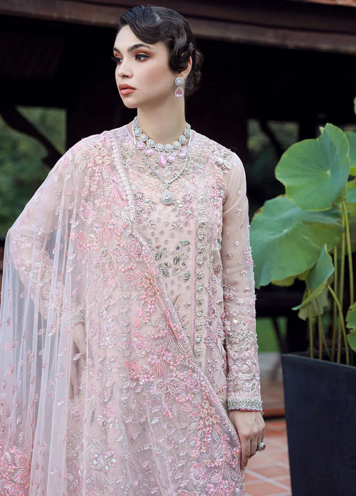 Ermina By Ezra Embroidered Net Suit Unstitched 4 Piece EZ24E D-06 Bloom - Formal Collection