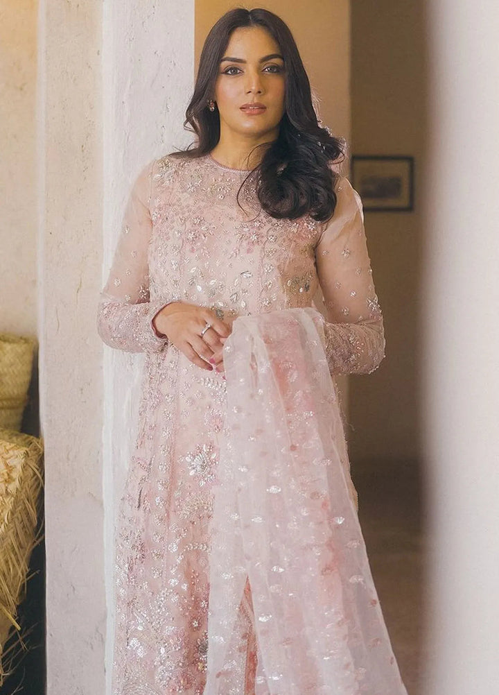 Ermina By Ezra Embroidered Net Suit Unstitched 4 Piece EZ24E D-06 Bloom - Formal Collection