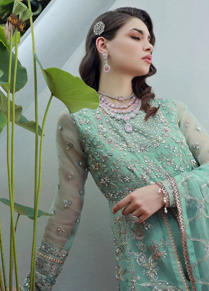 Ermina By Ezra Embroidered Organza Suit Unstitched 4 Piece EZ24E D-01 Lotus - Formal Collection
