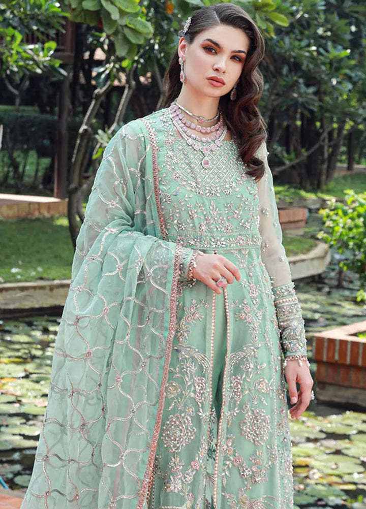 Ermina By Ezra Embroidered Organza Suit Unstitched 4 Piece EZ24E D-01 Lotus - Formal Collection