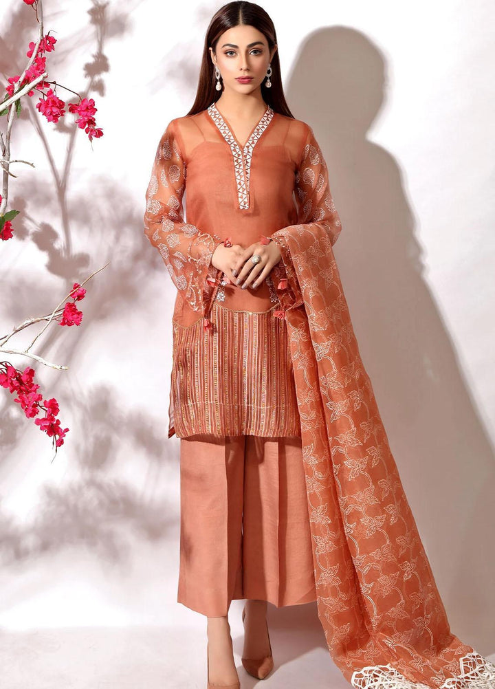 Shurooq Luxury Pret Embroidered Organza 3 Piece Suit AINAR
