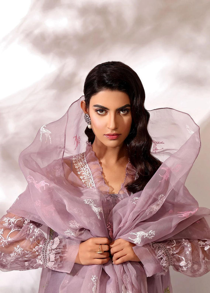 Shurooq Luxury Pret Embroidered Organza 3 Piece Suit ODEL