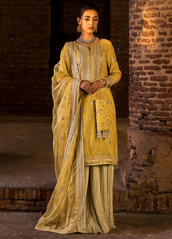 Erum Khan Pret Embroidered Cotton Net 3 Piece Suit Dil Araa
