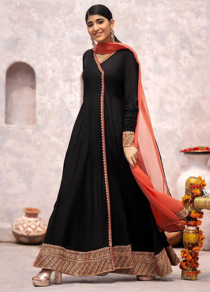 Erum Khan Pret Embroidered Raw Silk 3 Piece Suit Chameli