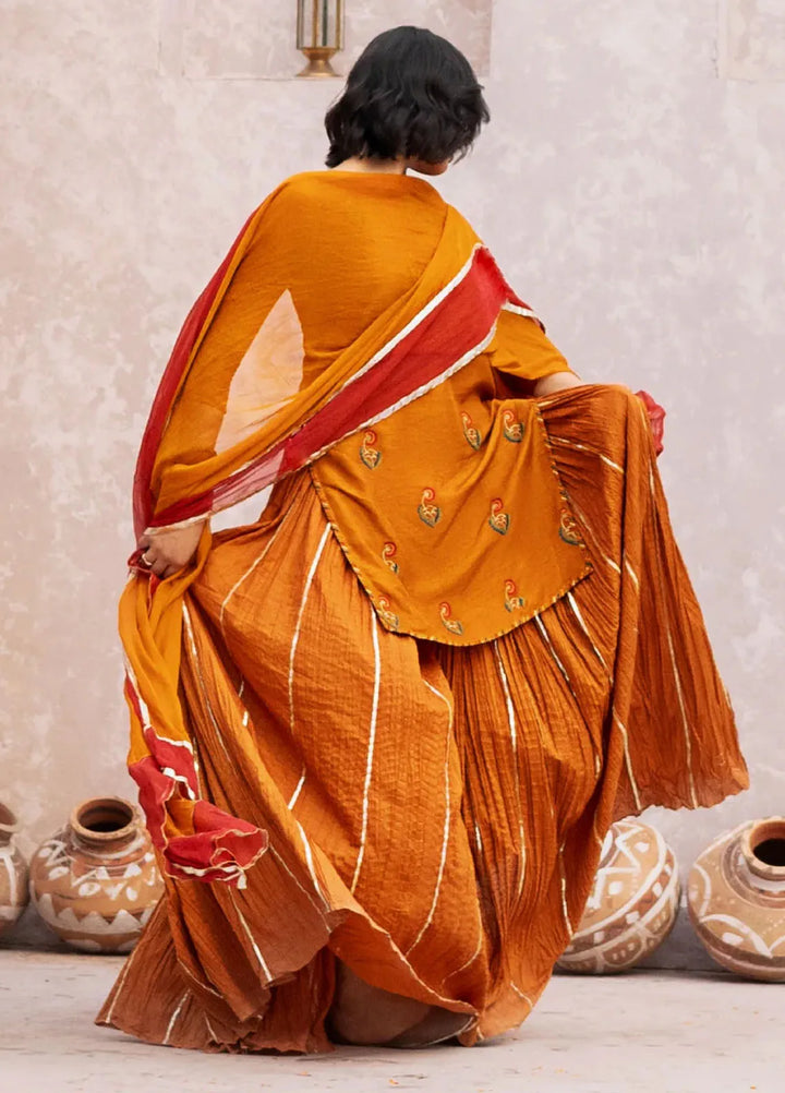 Erum Khan Pret Embroidered Raw Silk 3 Piece Suit Guldaudi